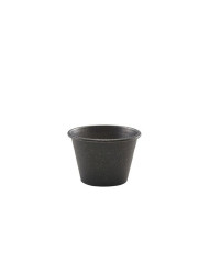 black vintage ramekin Ø6cm 7cl steel genware 