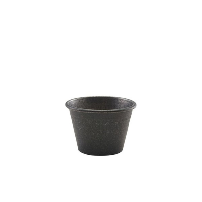 black vintage ramekin Ø6cm 7cl steel genware 