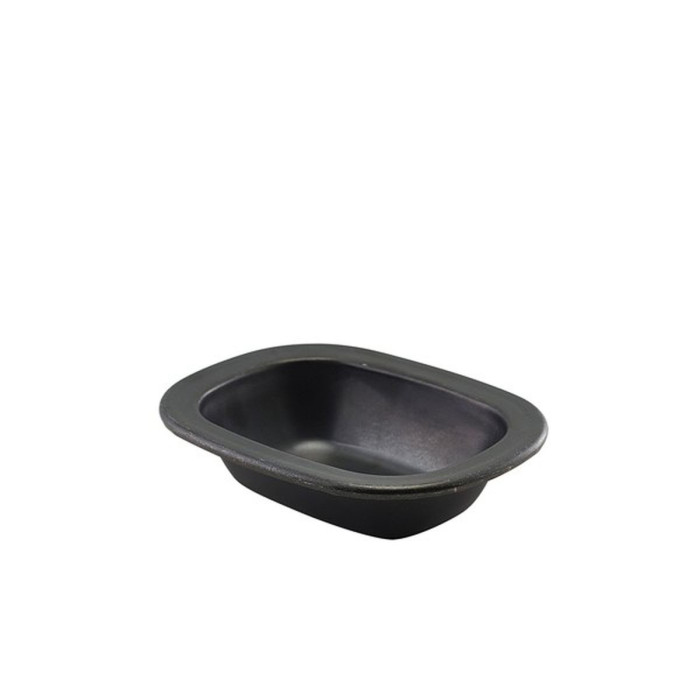 black vintage pie dish L16XW12XH3.5cm steel genware 