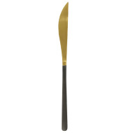  GOLD PVD TABLE KNIFE WITH BLACK PVD HANDLE AROMA PRO MUNDI