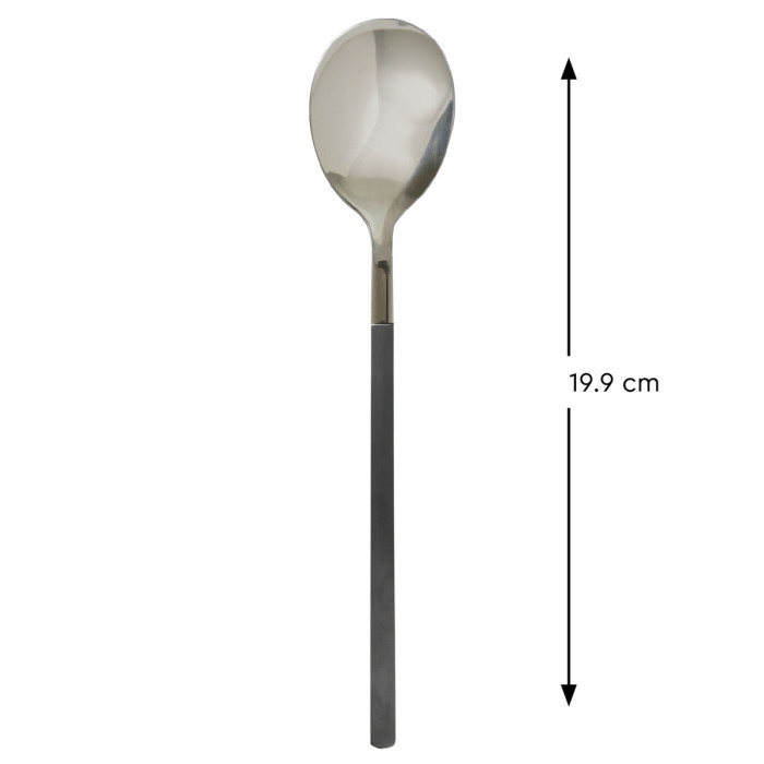  BLACK PVD TABLE SPOON WITH BLACK PVD HANDLE AROMA PRO MUNDI