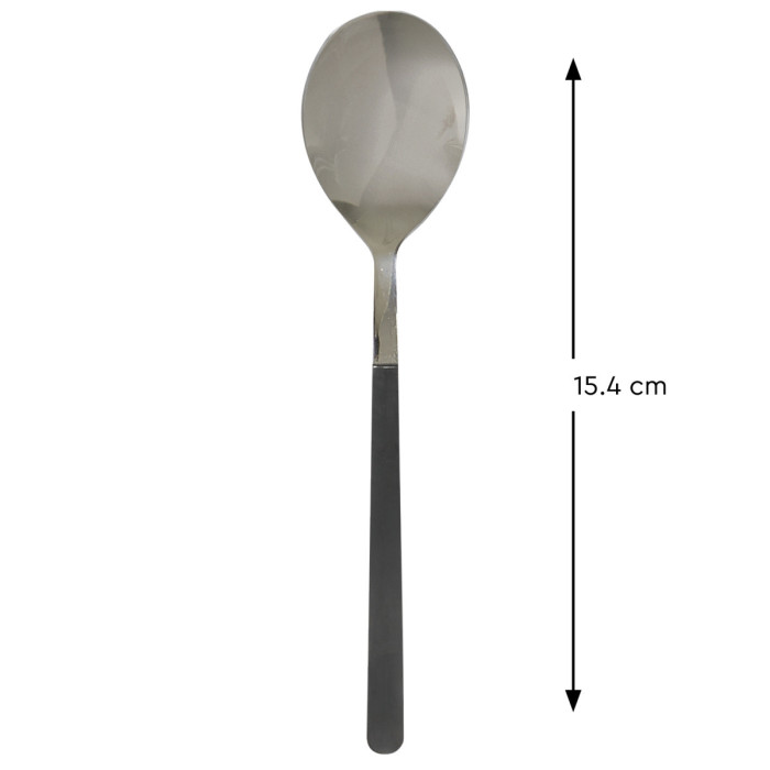 BLACK PVD COFFEE SPOON WITH BLACK PVD HANDLE AROMA  PRO MUNDI