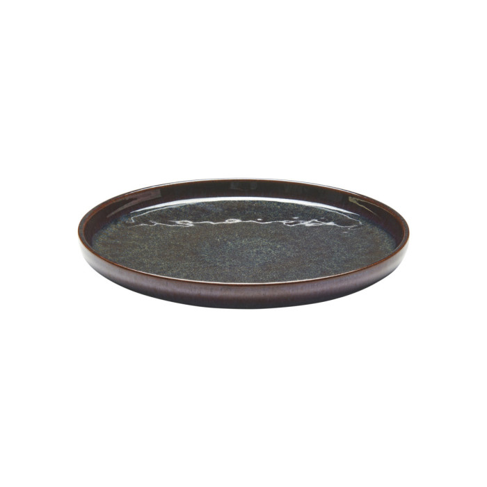 AMBER FLAT PLATE D22CM STONEWARE ACCOLADE