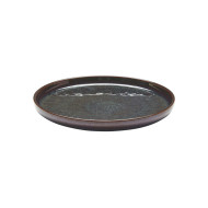 AMBER FLAT PLATE D22CM STONEWARE ACCOLADE