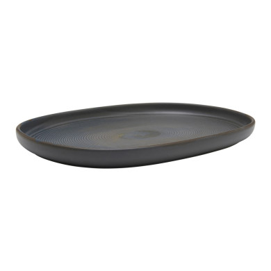 TORNADO OVAL PLATE L33 X W 22.5 CM STONEWARE ACCOLADE