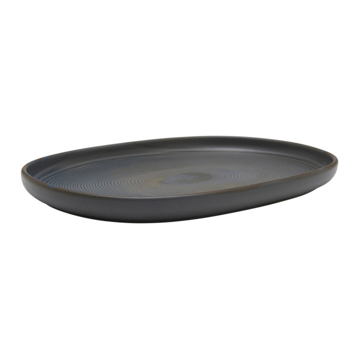 TORNADO OVAL PLATE L33 X W 22.5 CM STONEWARE ACCOLADE