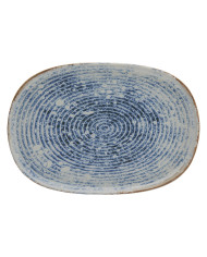 ICE OVAL PLATE L33 X W 22.5 CM STONEWARE ACCOLADE