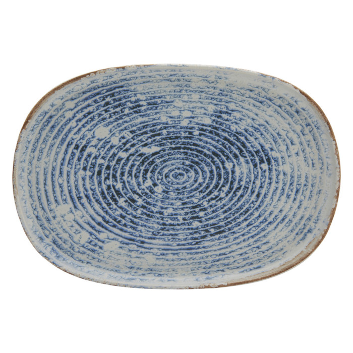 ICE OVAL PLATE L33 X W 22.5 CM STONEWARE ACCOLADE