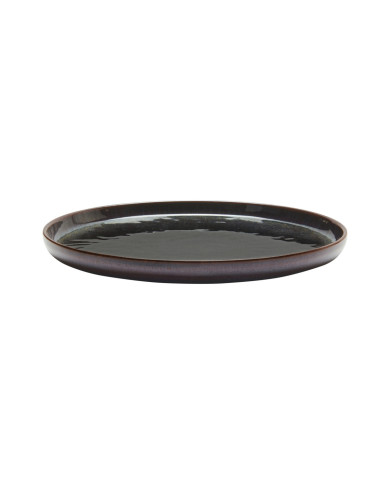 AMBER FLAT PLATE D28CM STONEWARE ACCOLADE