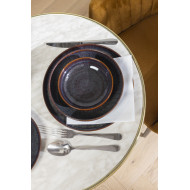 AMBER FLAT PLATE D28CM STONEWARE ACCOLADE