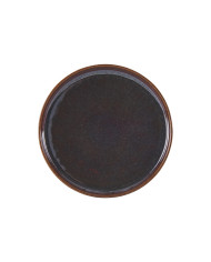 AMBER FLAT PLATE D17CM STONEWARE ACCOLADE