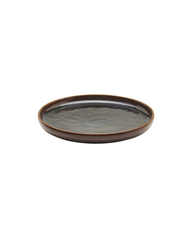 AMBER FLAT PLATE D17CM STONEWARE ACCOLADE