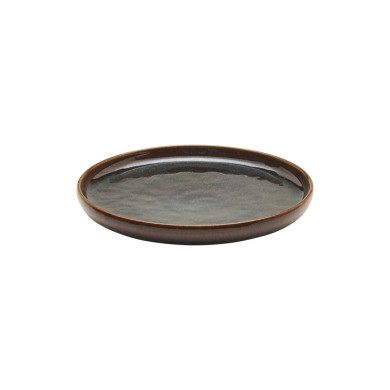 AMBER FLAT PLATE D17CM STONEWARE ACCOLADE