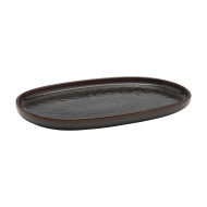 AMBER OVAL PLATE L33 X W 22.5 CM STONEWARE ACCOLADE