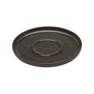 AMBER SAUCER 14CM   STONEWARE ACCOLADE