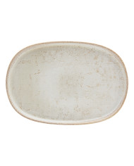 SAND OVAL PLATE L33 X W 22.5 CM STONEWARE ACCOLADE