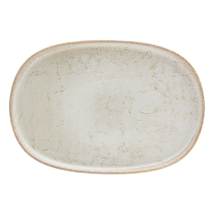 SAND OVAL PLATE L33 X W 22.5 CM STONEWARE ACCOLADE