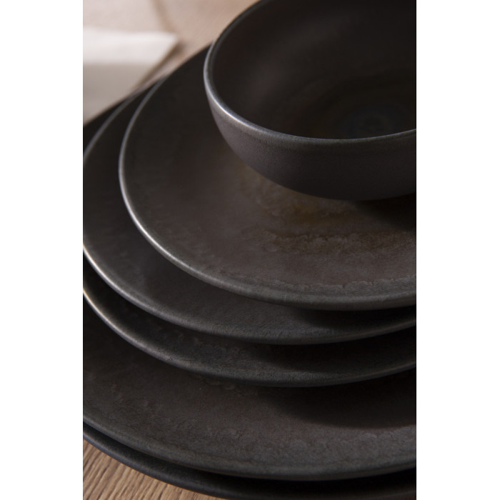 ENIGMA DEEP COUPE PLATE D22CM STONEWARE ACCOLADE