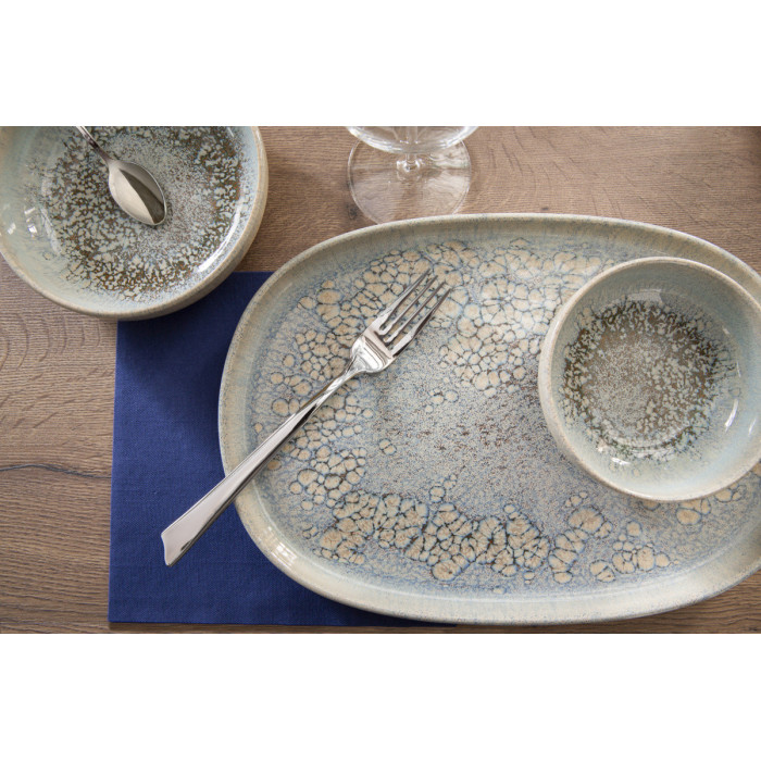 TROPIC OVAL PLATE L33 X W 22.5 CM STONEWARE ACCOLADE