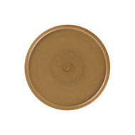 FLAT COUPE PLATE Ø24CM AUTUMN BROWN PORCELAIN SELVA RAK