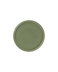 FLAT COUPE PLATE Ø24CM DARK GREEN PORCELAIN SELVA RAK