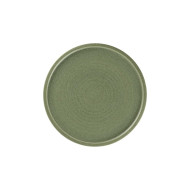 FLAT COUPE PLATE Ø24CM DARK GREEN PORCELAIN SELVA RAK