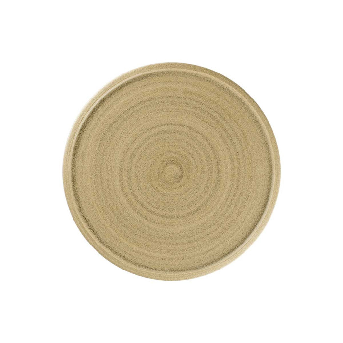 FLAT COUPE PLATE Ø24CM BEIGE PORCELAIN SELVA RAK