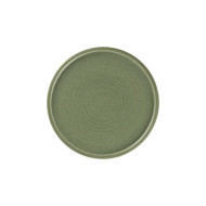 FLAT COUPE PLATE Ø24CM DARK GREEN PORCELAIN SELVA RAK