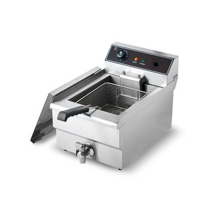 FRYER TABLETOP WITH OIL DRAIN 30V-1PH/50-60HZ 3KW 10L STAINLESS STEEL PRO.INOX