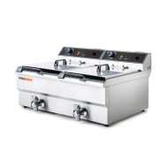 FRYER TABLETOP WITH OIL DRAIN TAP 230V-1PH/50-60HZ 2X3KW 2X10L STAINLESS STEEL PRO.INOX