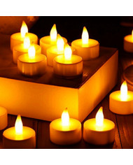 ECO RECHARGEABLE LED TEALIGHT YELLOW SET OF 12