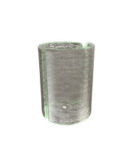 CANDLE HOLDER CRACKLED MATTE SILVER D7.6XH10.8CM MGS