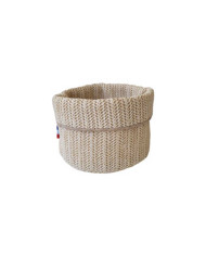 PAMPA ECRU ROUND BASKET D15CM SOLOLYS