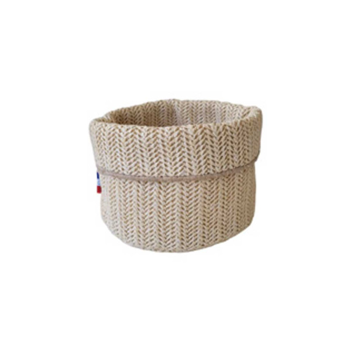 PAMPA ECRU ROUND BASKET D15CM SOLOLYS