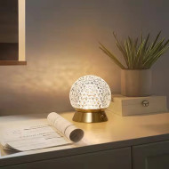 ORB LED WIRELESS TABLE LAMP GOLD 10-12HOURS ROSHA