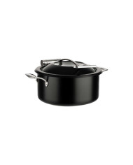 CHAFING DISH BLACK SET OF 4 (POT 8L+FOOD PAN 4L+GLASS LID INSERT+BRAKE) APS