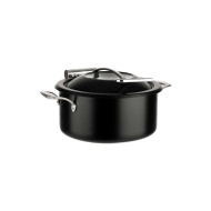 CHAFING DISH BLACK SET OF 4 (POT 8L+FOOD PAN 4L+GLASS LID INSERT+BRAKE) APS