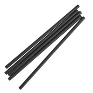 PAPER STRAWS BLACK D0.6XL19.7CM PACK OF 250 EARTH ESSENTIALS