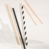 PAPER STRAWS BLACK D0.6XL19.7CM PACK OF 250 EARTH ESSENTIALS