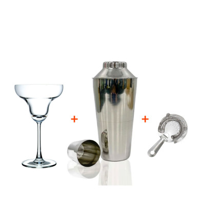 Buy 12 pcs Margarita 27cl Cocktail Stem Glass Get 82.7cl Cocktail Shaker and Strainer Free