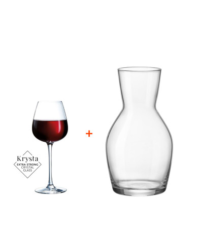 Buy 12pcs Grands Cepages 47cl Stem Glass Get 50cl Ypsilon Wine Carafe Free