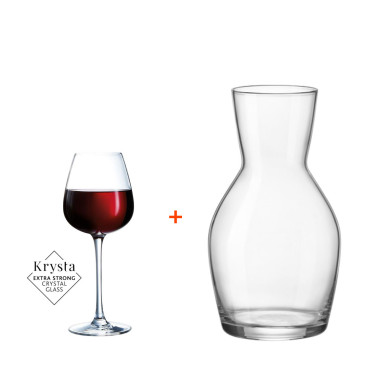 Buy 12pcs Grands Cepages 47cl Stem Glass Get 50cl Ypsilon Wine Carafe Free