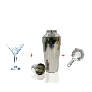 Buy 12pcs Broadway 21cl Martini Stem Glass Get 82.7cl Cocktail Shaker and Strainer Free