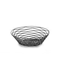 Basket round black Ø 20 cm 5 cm Artisan Tablecraft