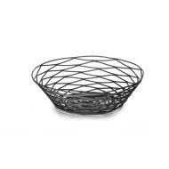 Basket round black Ø 20 cm 5 cm Artisan Tablecraft