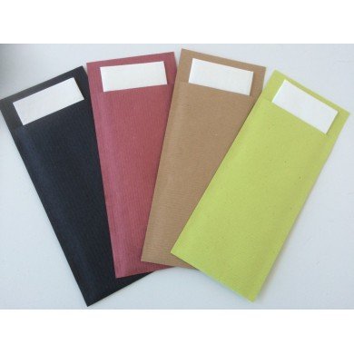 Sleeve black cellulose wadding 8.5x20 cm Ecoline Pochettes  (100 pieces)