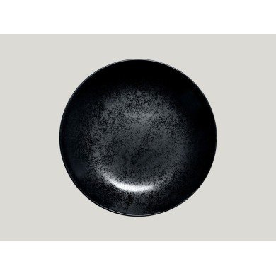 Soup plate round black porcelain Ø 23 cm Karbon Rak