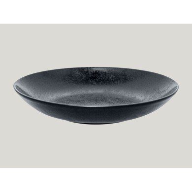 Soup plate round black porcelain Ø 26 cm Karbon Rak