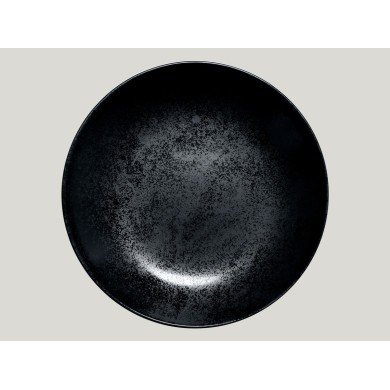 Soup plate round black porcelain Ø 28 cm Karbon Rak