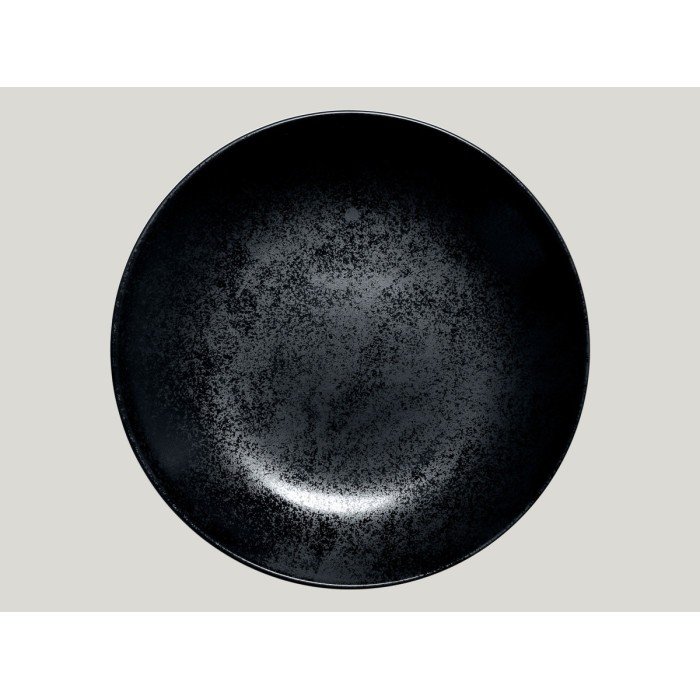 Soup plate round black porcelain Ø 28 cm Karbon Rak